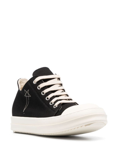 Rick Owens embroidered-logo low-top sneakers outlook