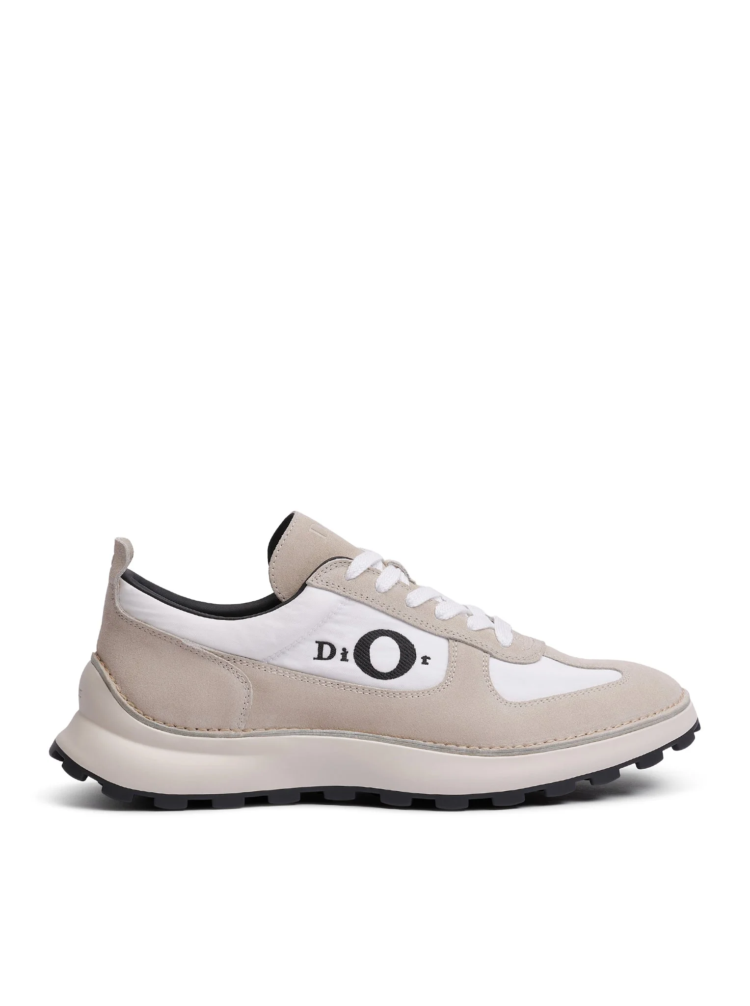 SQUASH SNEAKERS IN SUEDE CALFSKIN AND TECHNICAL FABRIC - 1