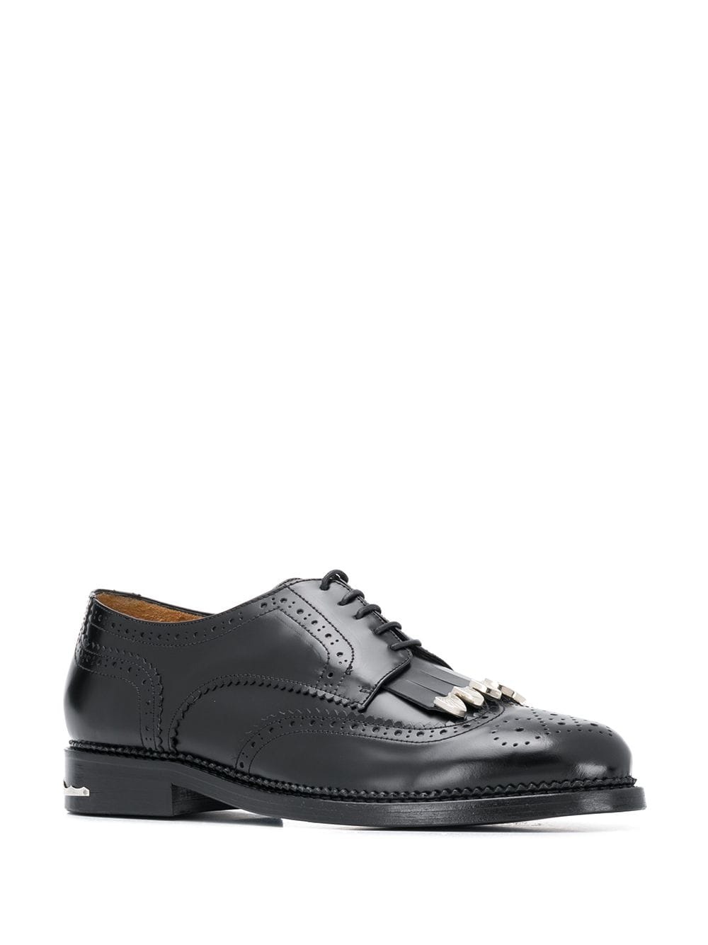 brogue detail lace-up shoes - 2