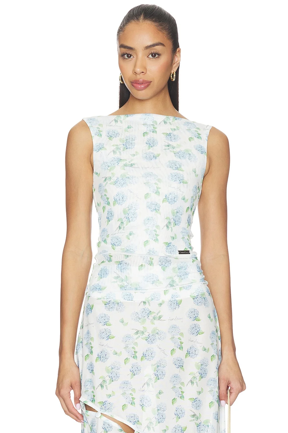 Hydrangea Double Layer Mesh Top - 1