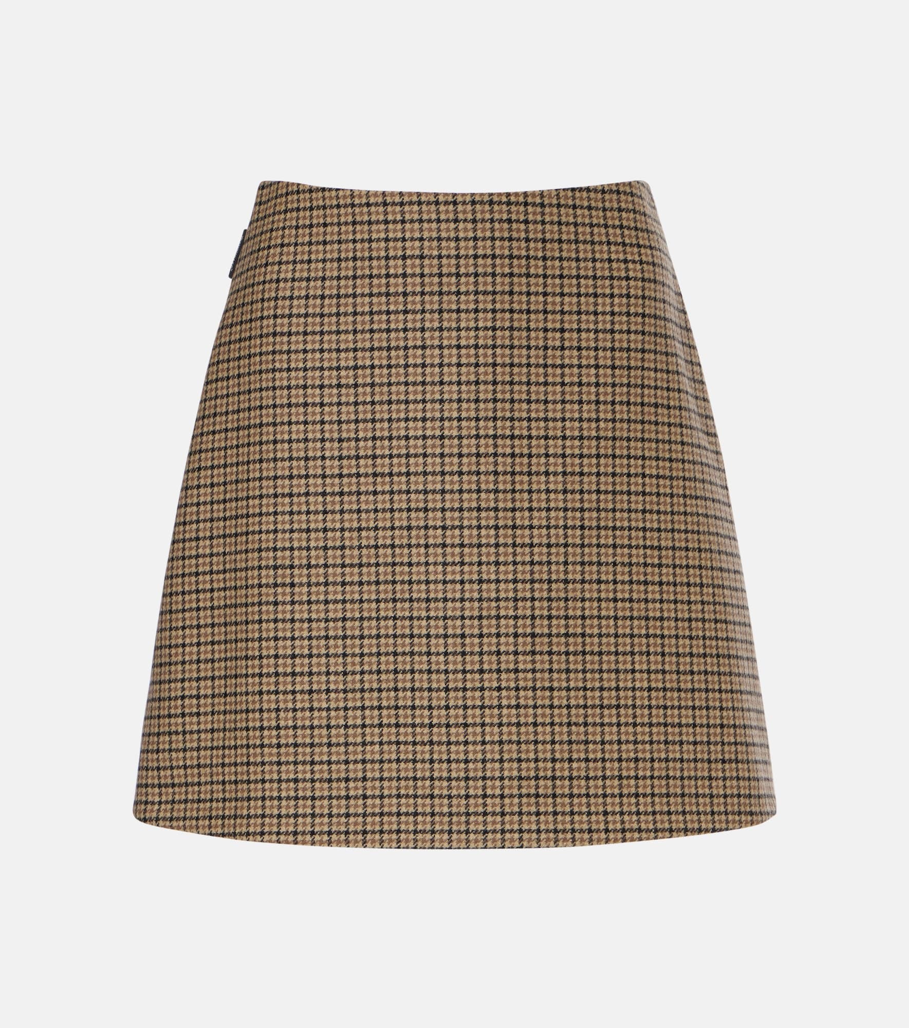 Checked wool-blend miniskirt - 1