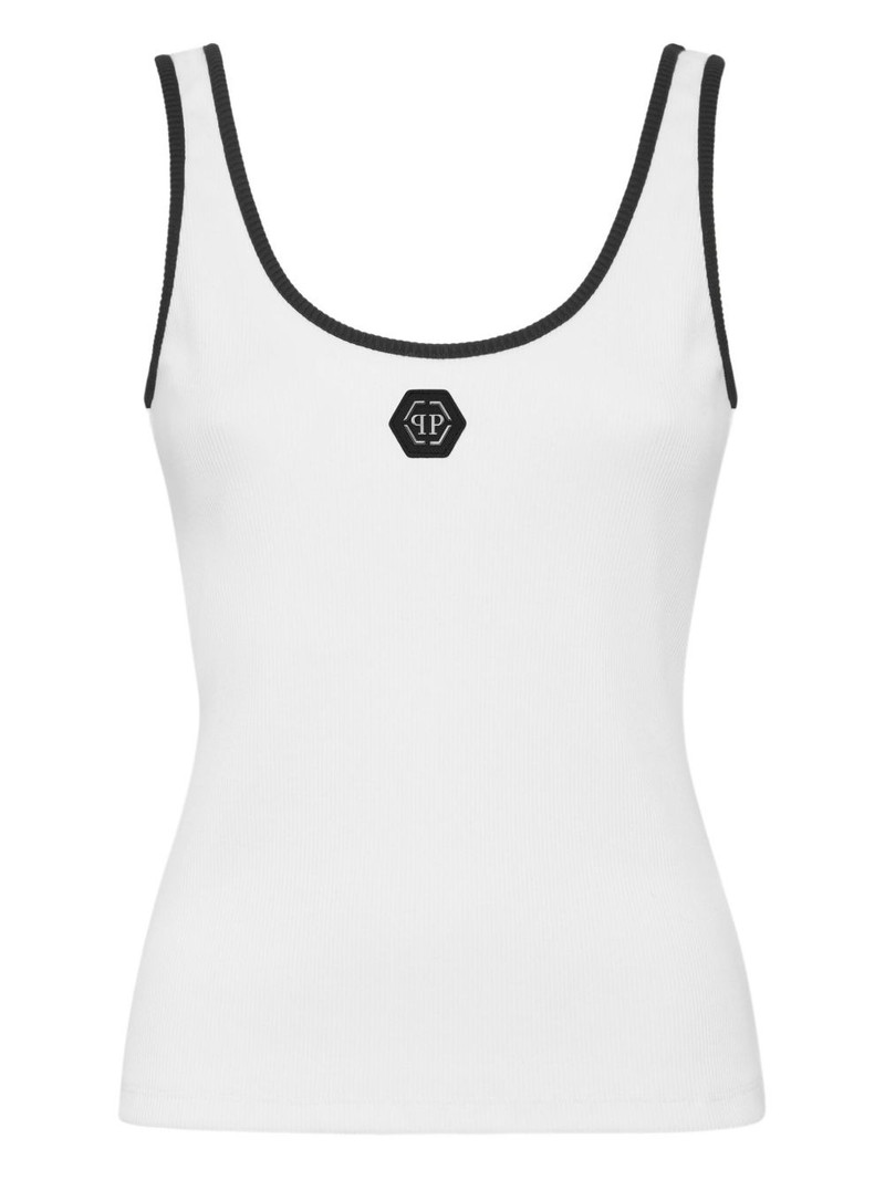 ribbed hexagon-logo tank top 1