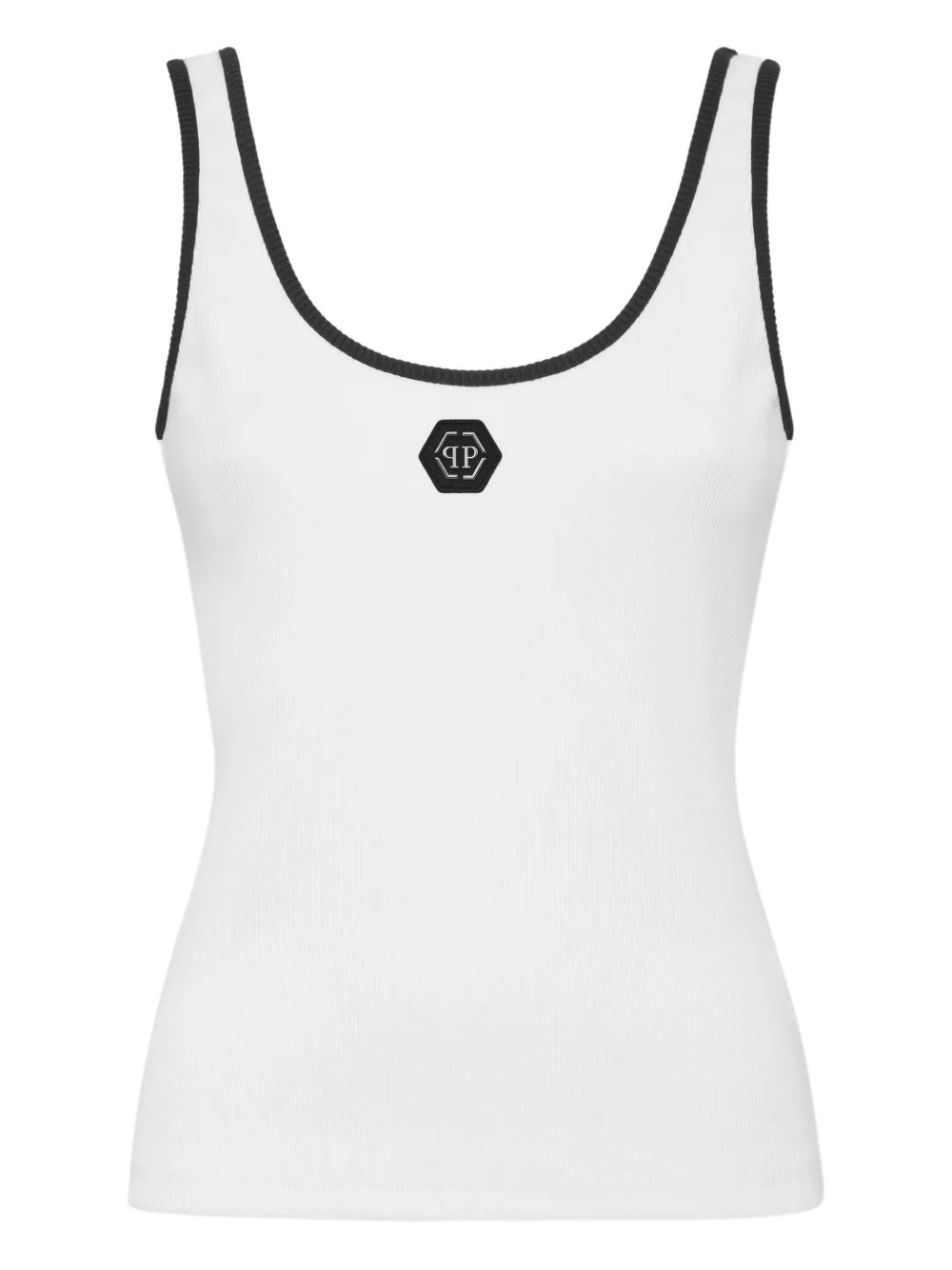 ribbed hexagon-logo tank top - 1