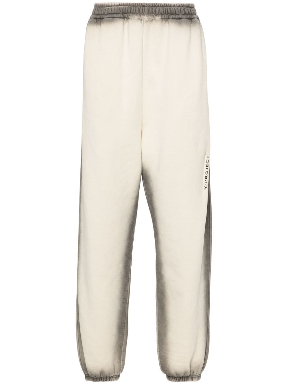 faded cotton track pants - 1