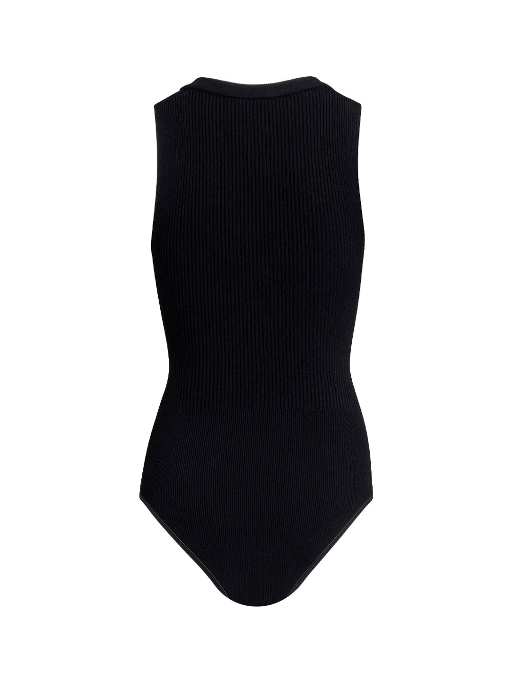 Sleeveless Ribbed Knit Bodysuit - 4