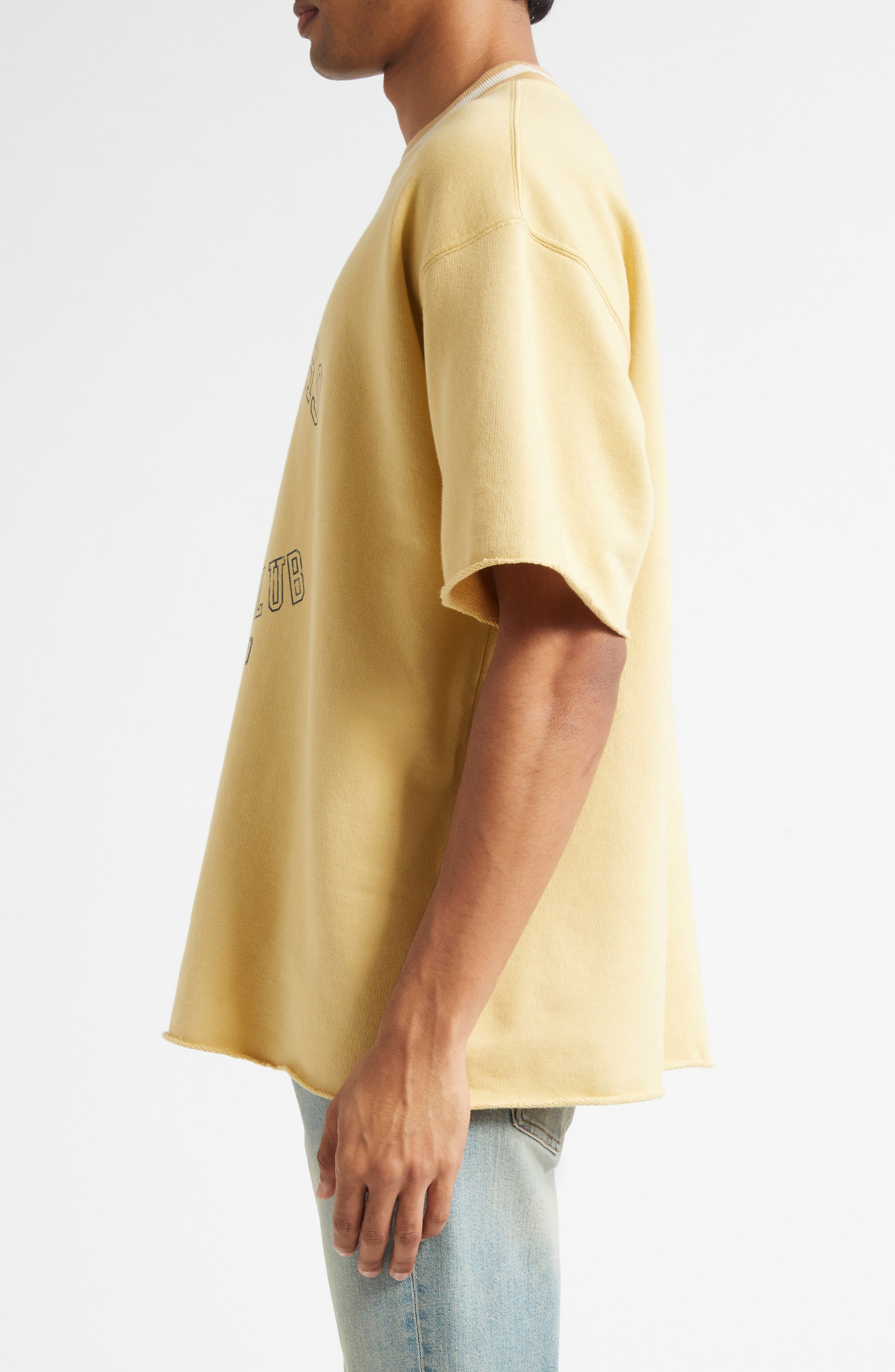 Golden Goose Journey Oversize Shirt Sleeve Graphic Sweatshirt in Rattan at Nordstrom - 3