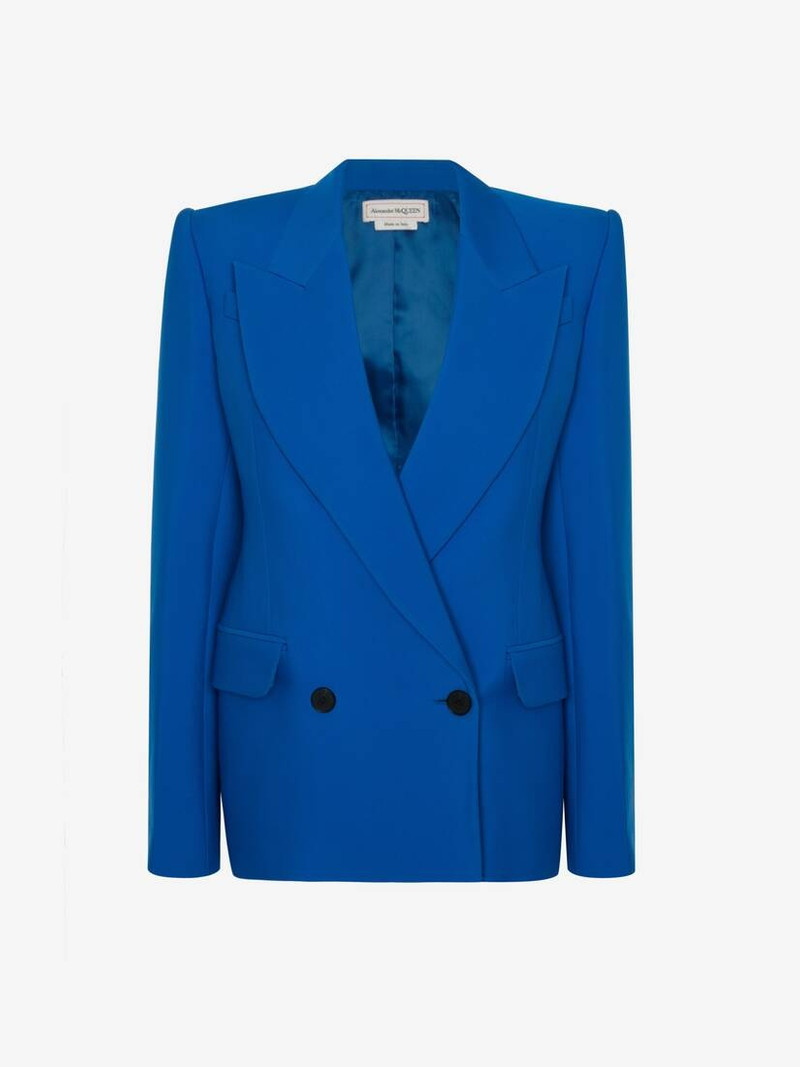 Women's Sartorial Wool Double-breasted 재킷은 Galactic Blue에서 1