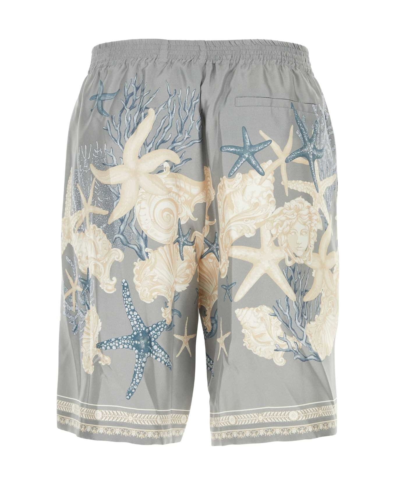 Printed Silk Bermuda Shorts - 2