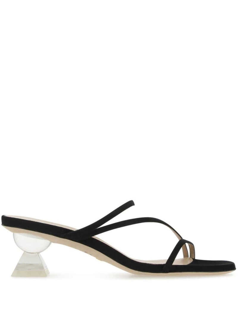 50mm Lucite Sculpt mules 1