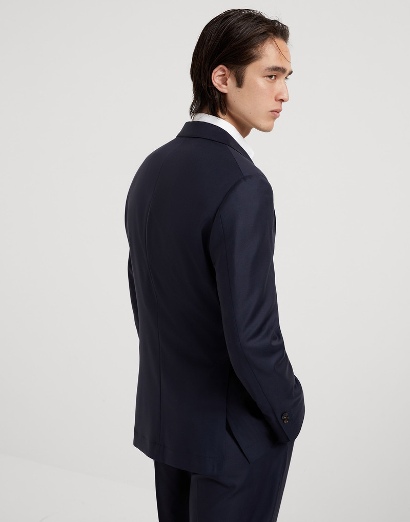 Brunello Cucinelli Super 150s virgin wool four season batavia twill blazer outlook
