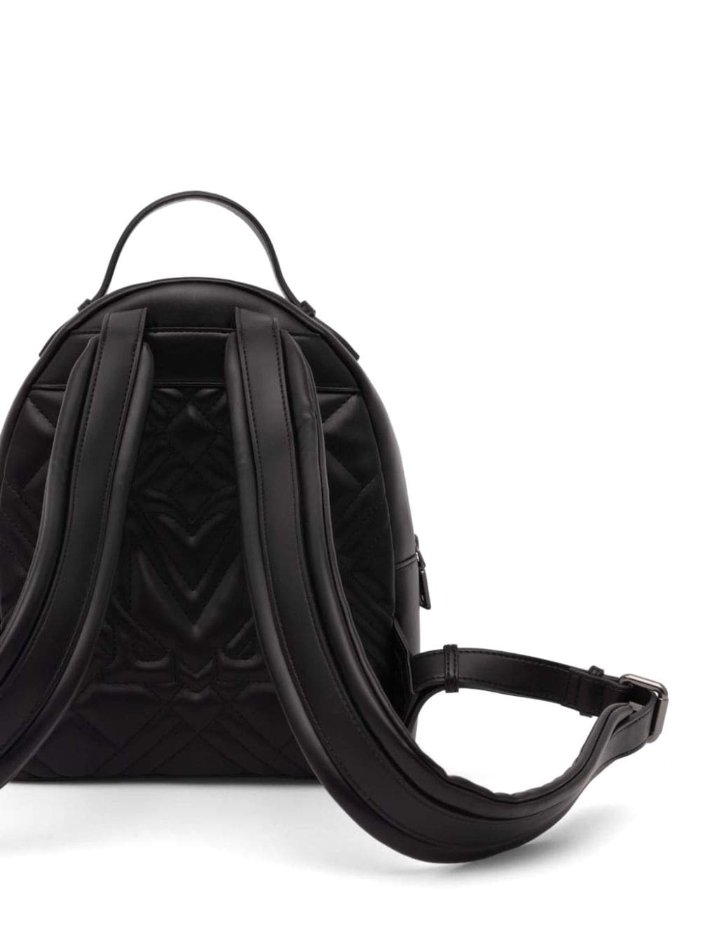 quilted logo lettering backpack - 3