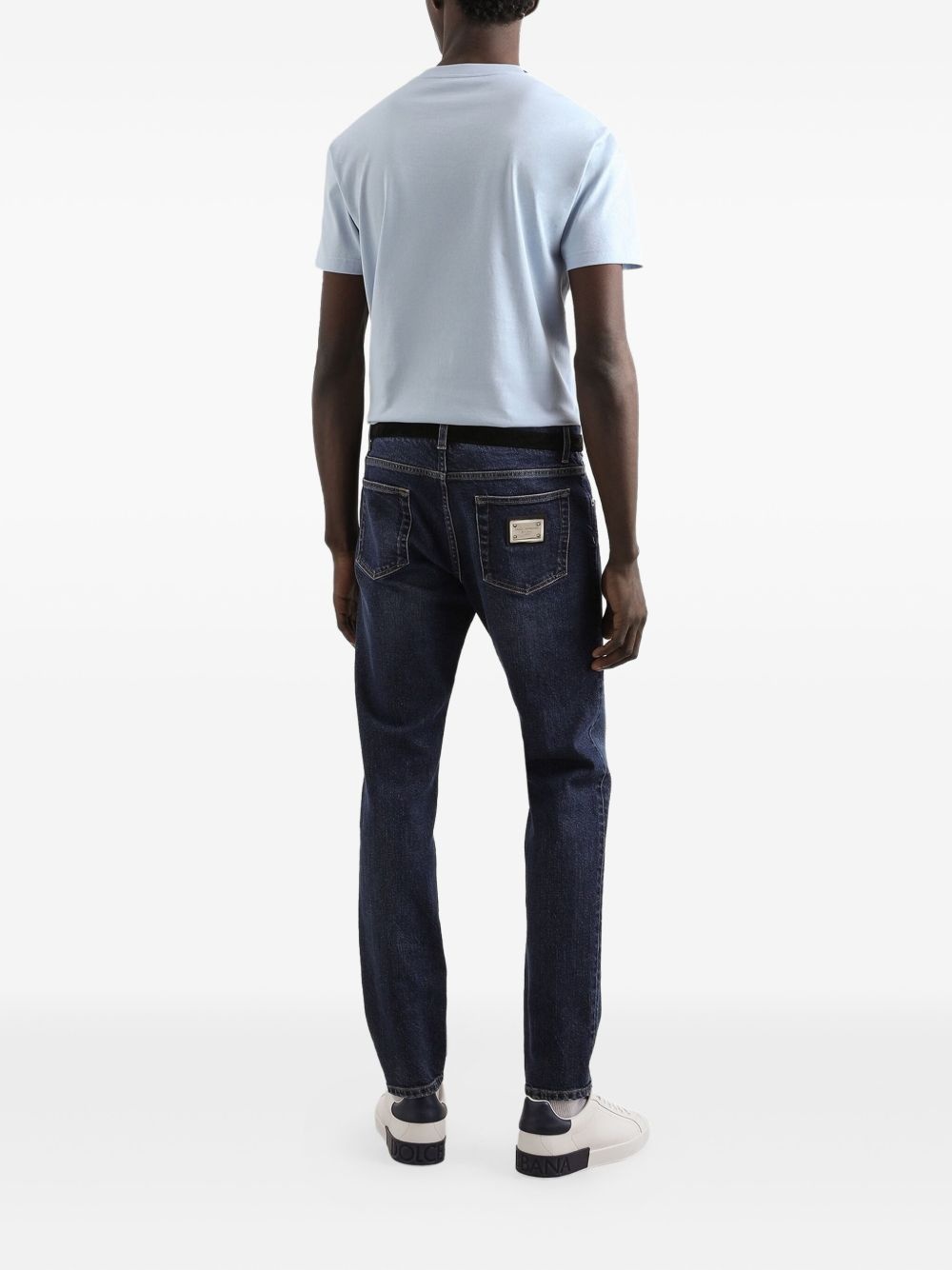 logo-plaque jeans - 3