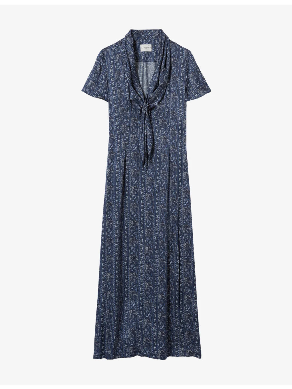 Floral-Print Short-Sleeved Woven Maxi Dress - 1