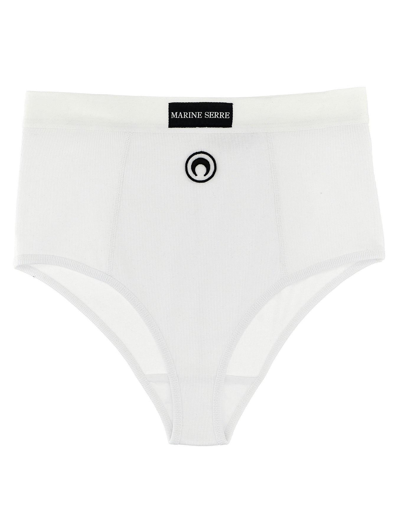 Logo Embroidery Briefs Underwear, Body White - 1