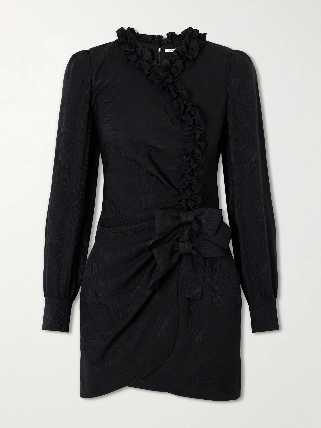 Ruffled Silk-jacquard Mini Dress - 1