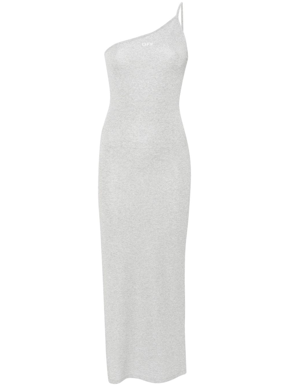 ribbed-knit lurex midi dress - 1