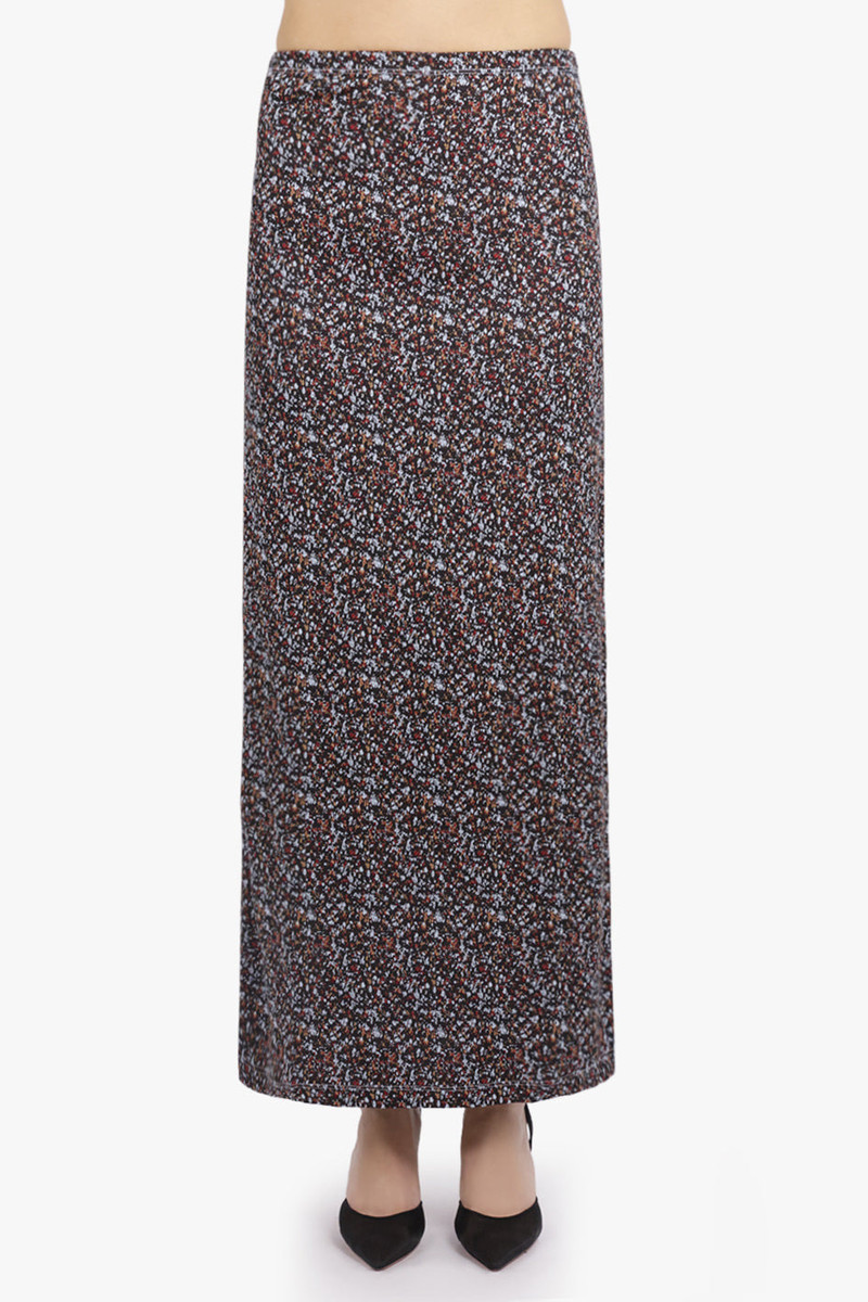 rabanne GEO PRINT MIDI SKIRT | BLACK/BLUE/RED outlook