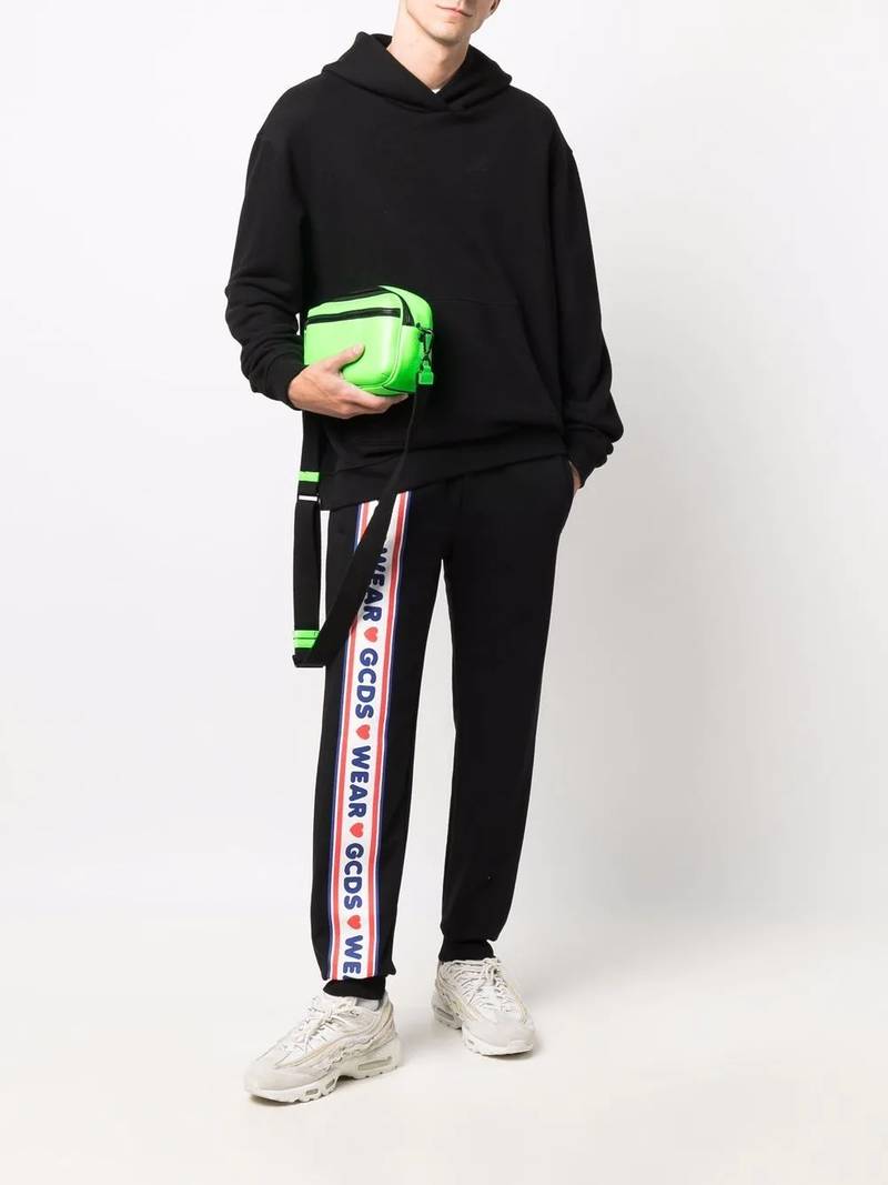 GCDS side logo stripe track pants outlook