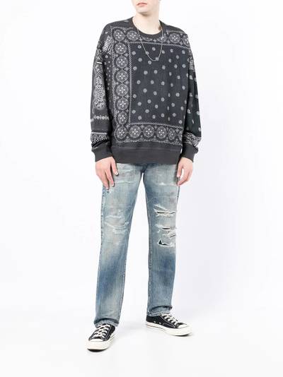 NEIGHBORHOOD bandana-print crew neck sweatshirt outlook