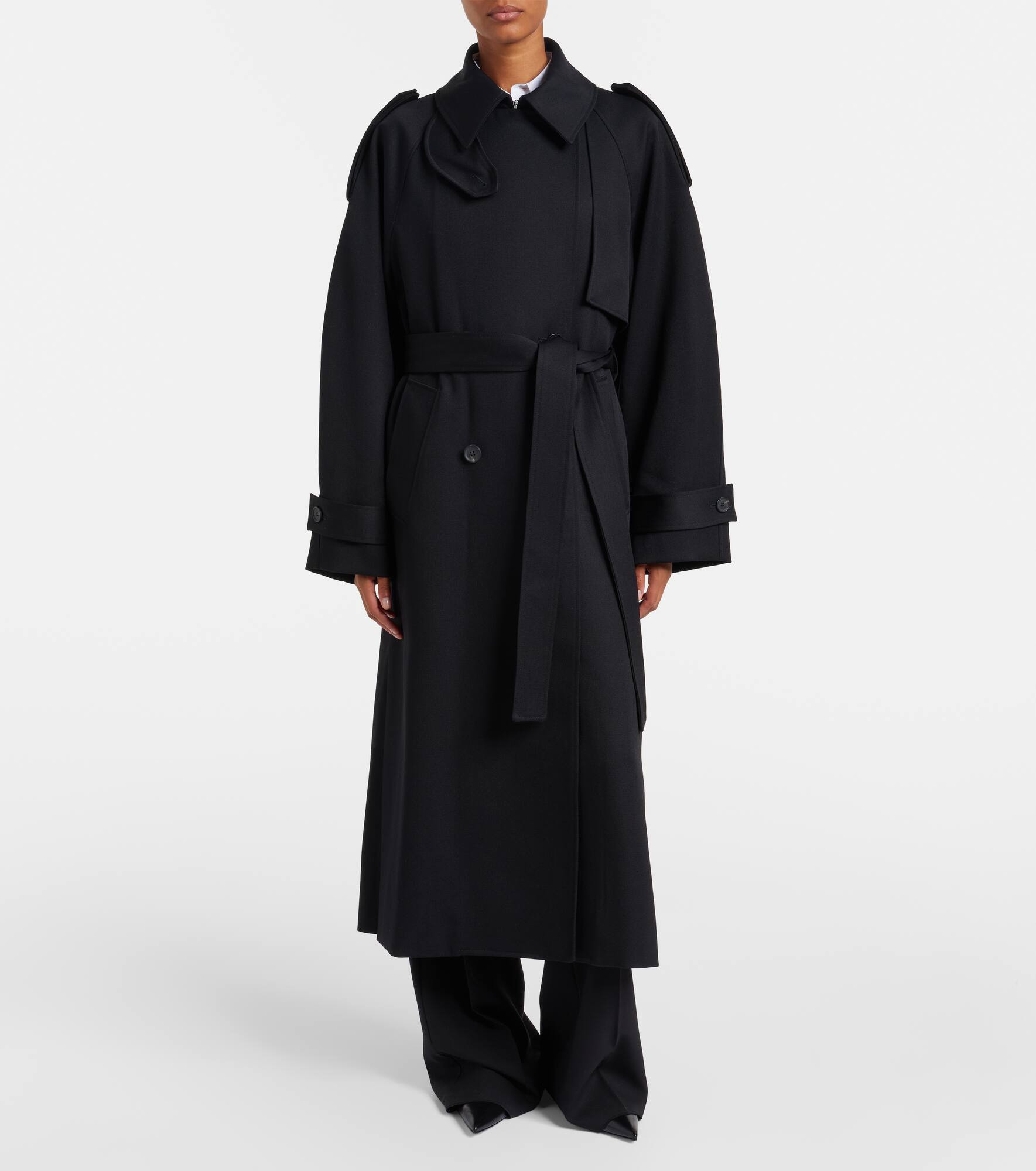 Oversized virgin wool coat - 6
