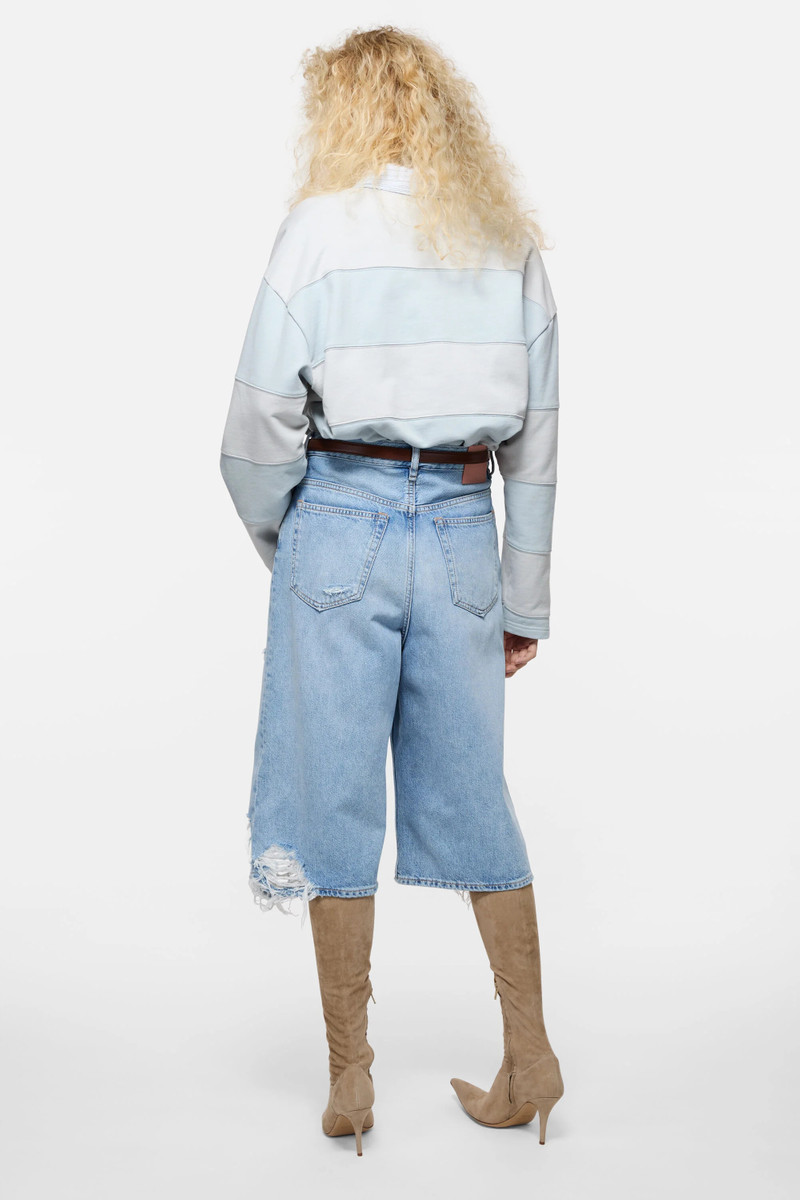 Distressed denim shorts - Light blue 3