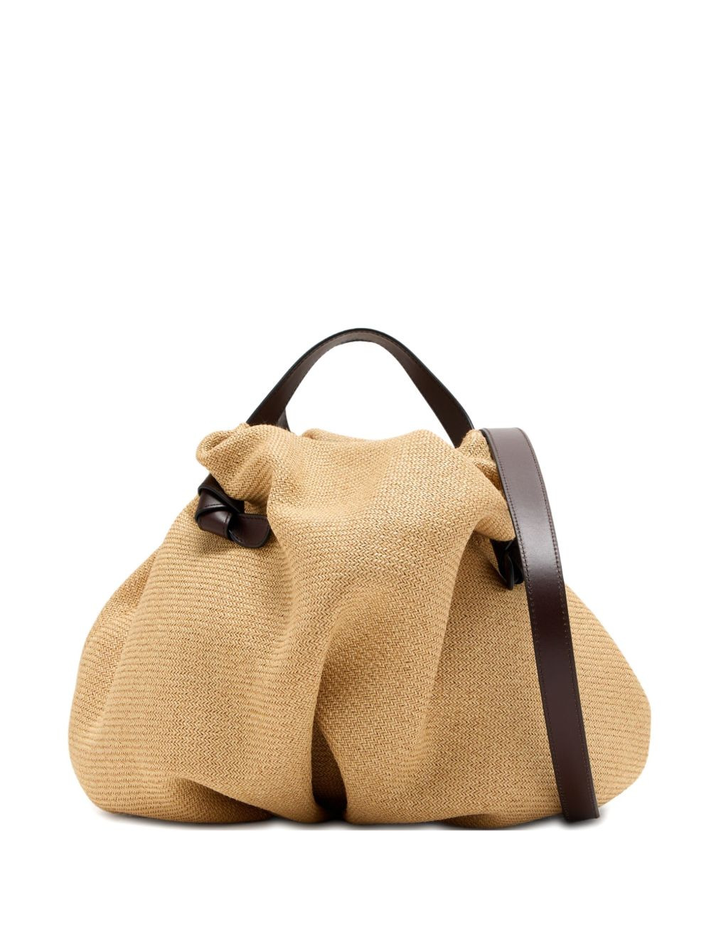 Taurus leather-trimmed shoulder bag - 1