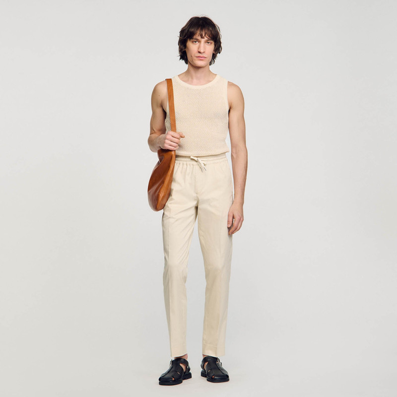 Sandro ELASTICATED STRAIGHT-LEG PANTS outlook
