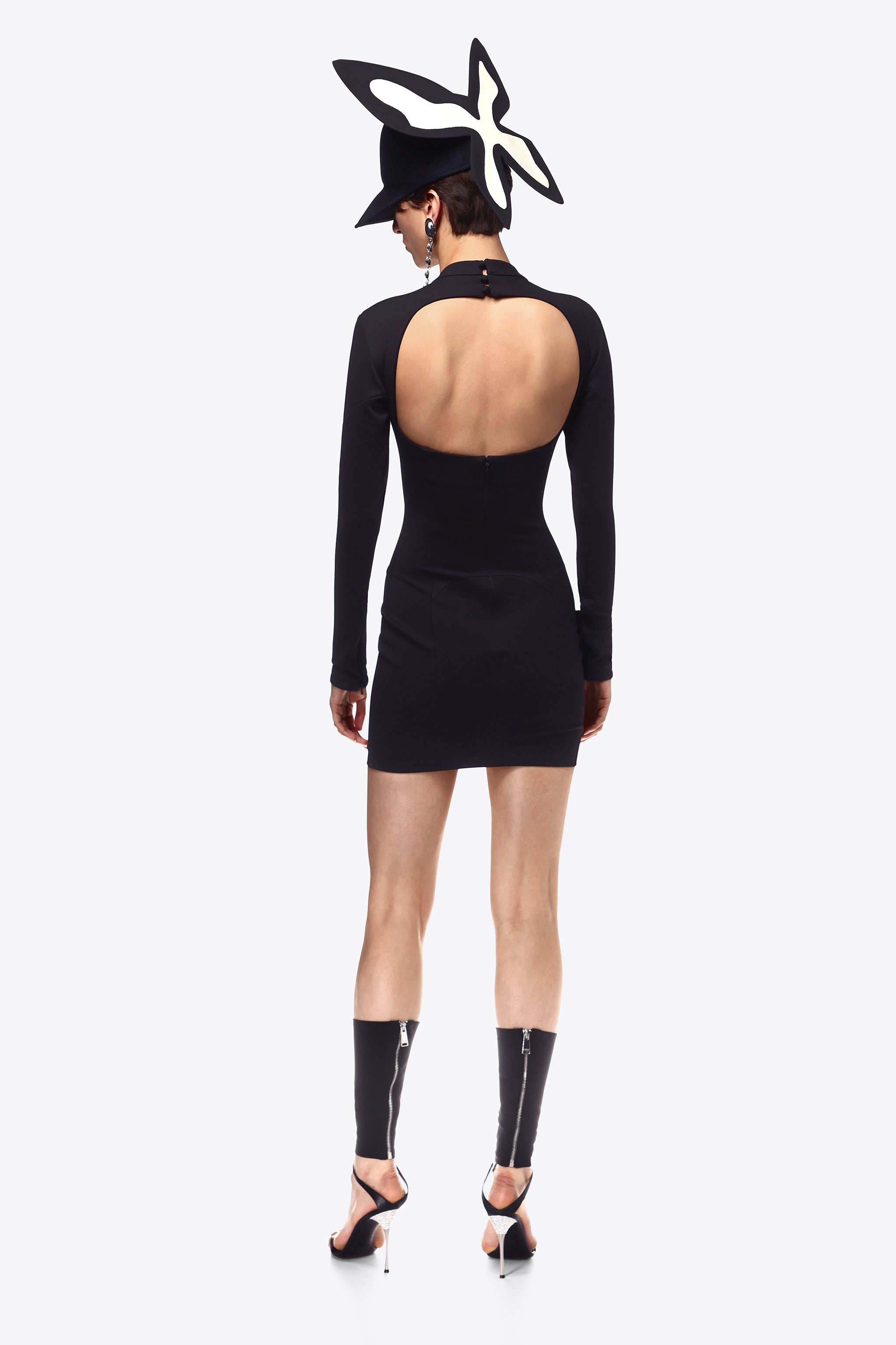 BUSTIER CUP LONG SLEEVE DRESS - 4