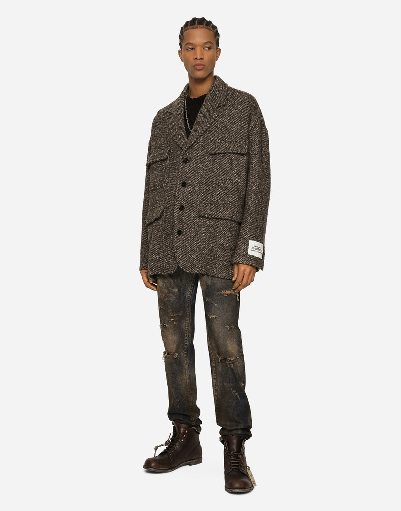 Dolce & Gabbana Slim-fit overdyed stretch denim jeans outlook