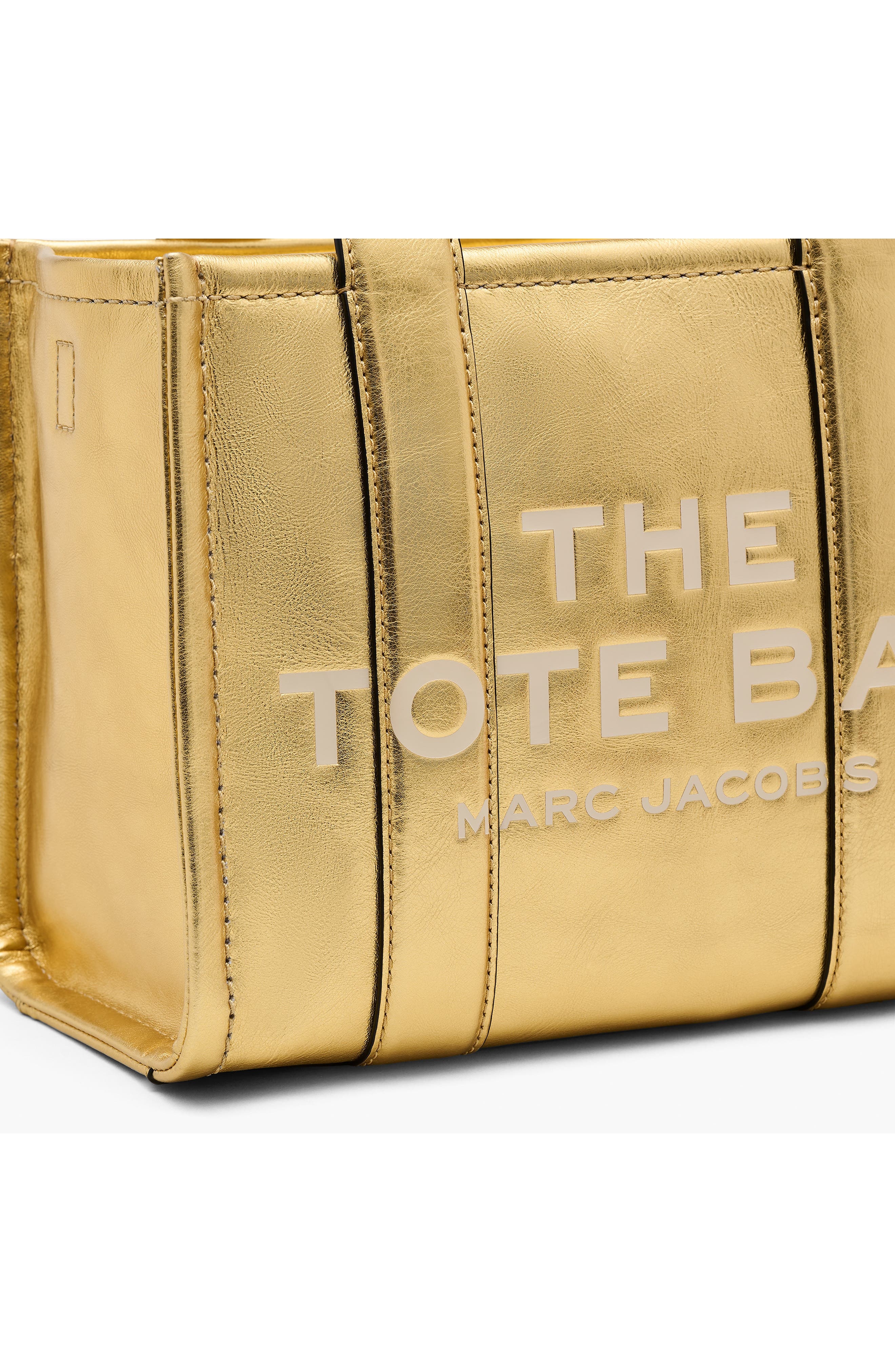 Marc Jacobs The Small Metallic Leather Tote in Gold at Nordstrom - 7
