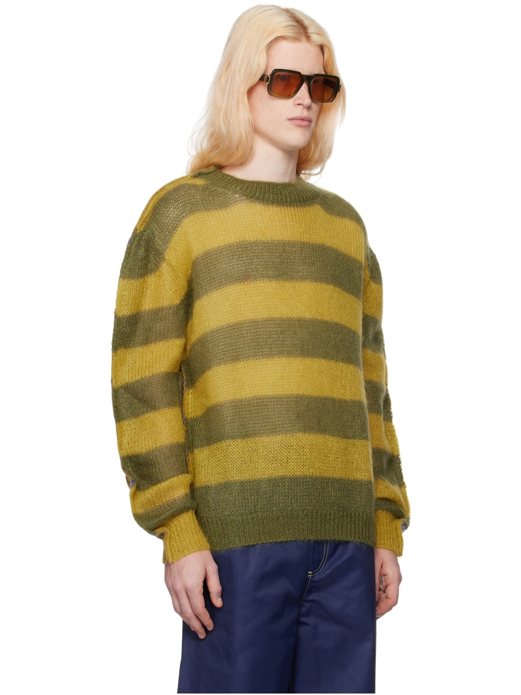 Khaki & Blue Mix Sweater - 2