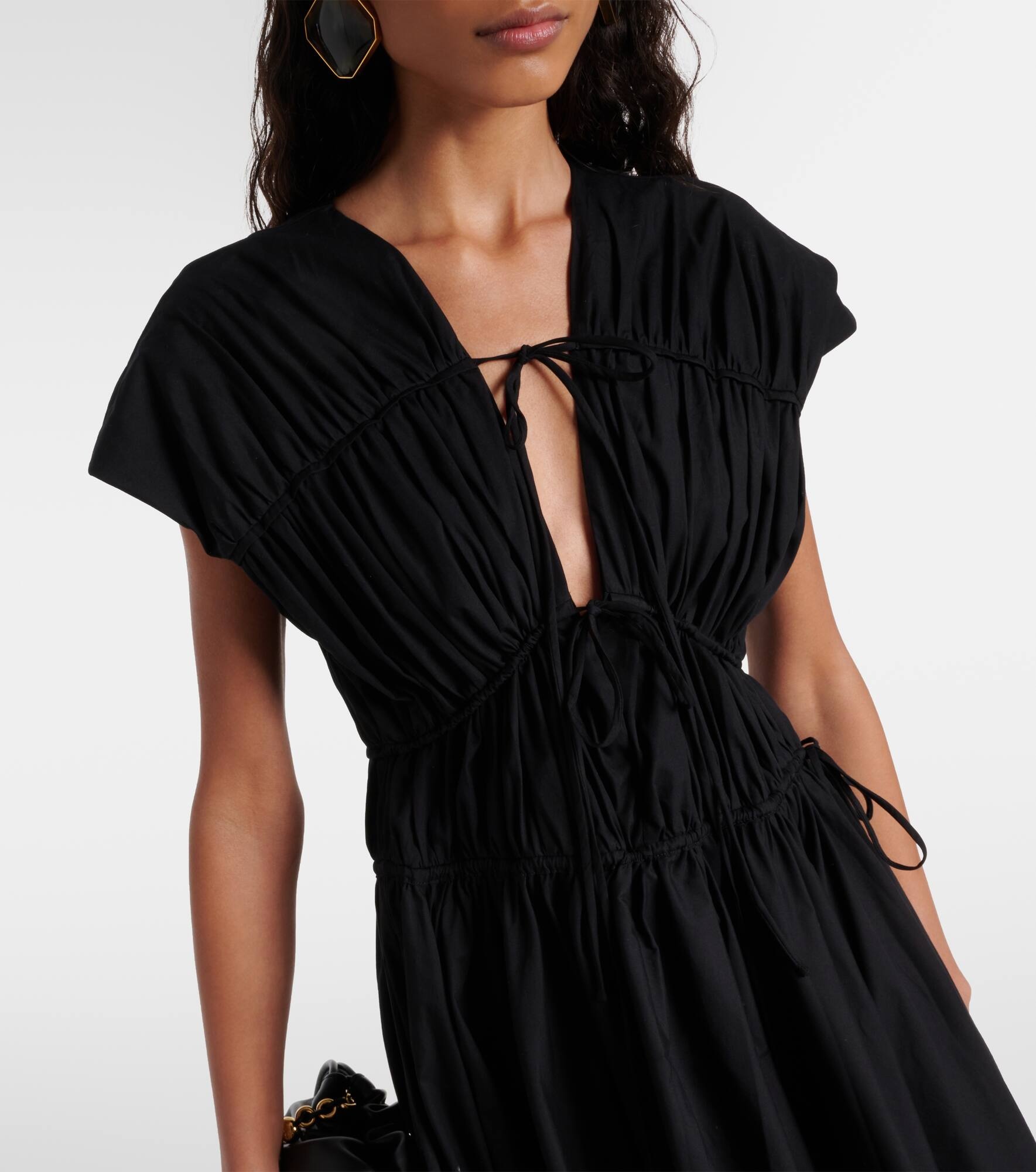Ceres gathered cotton midi dress - 4