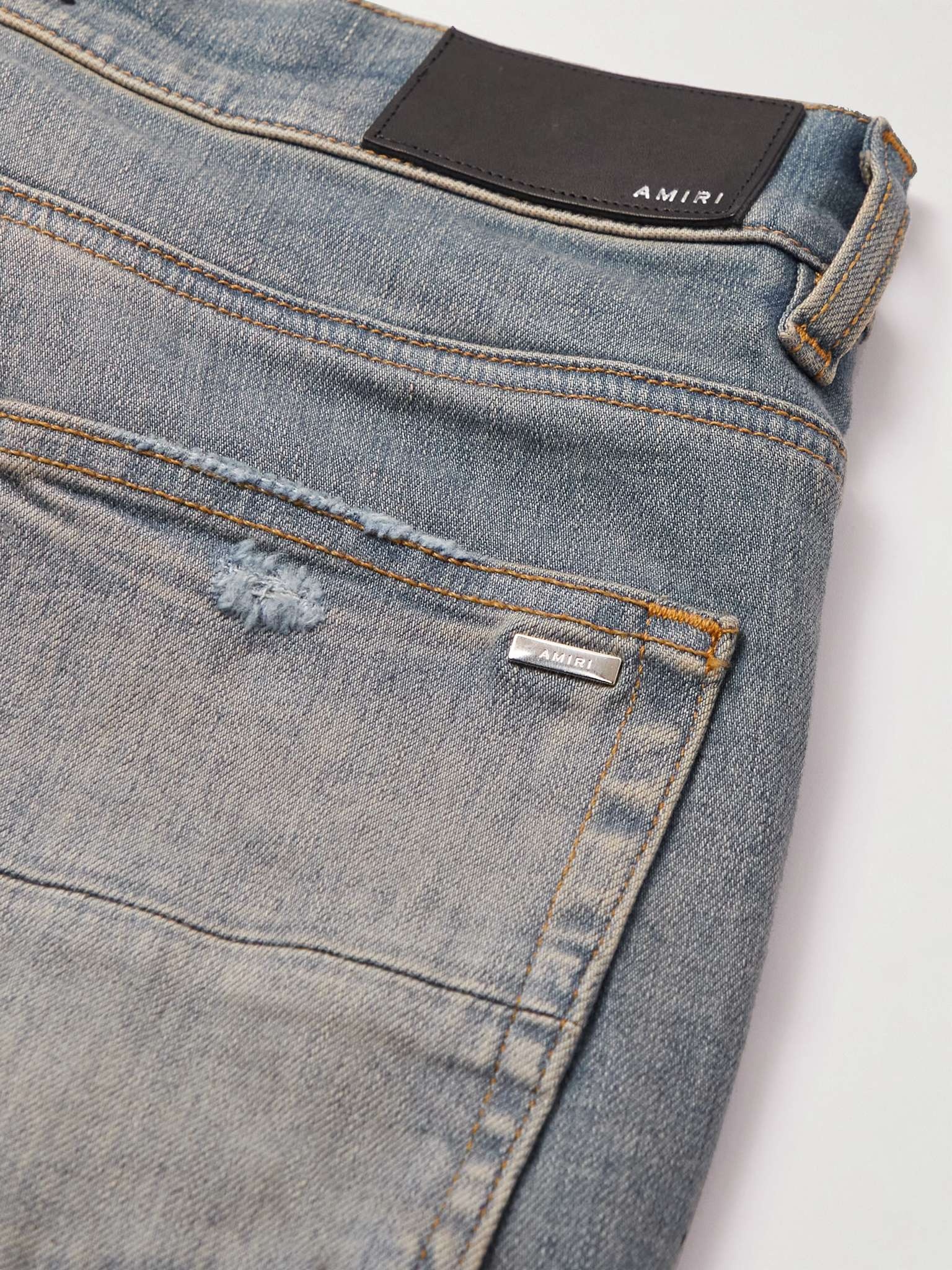 + Wes Lang Skinny-Fit Distressed Embroidered Jeans - 5