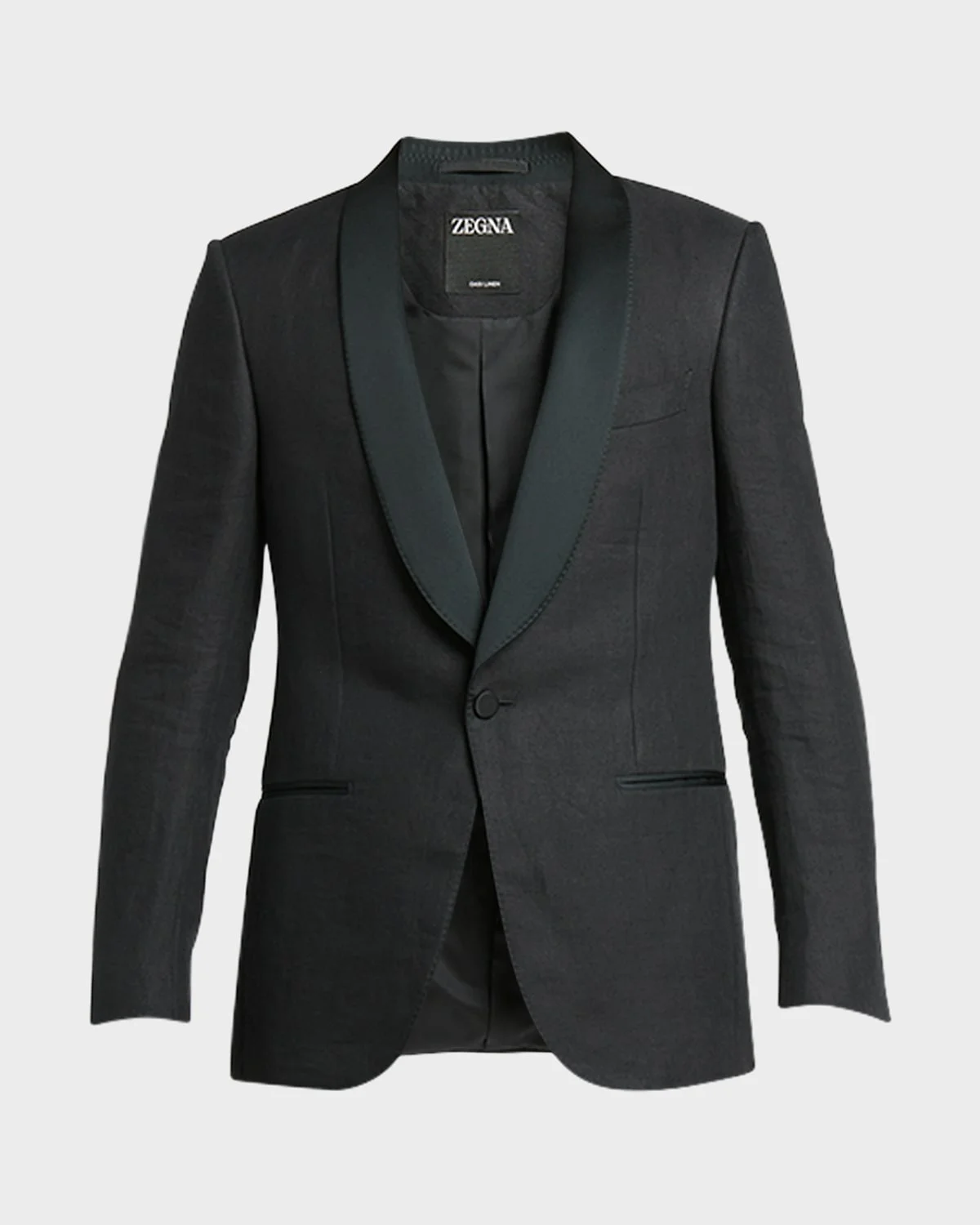 Men's Shawl-Collar Linen Tuxedo - 1