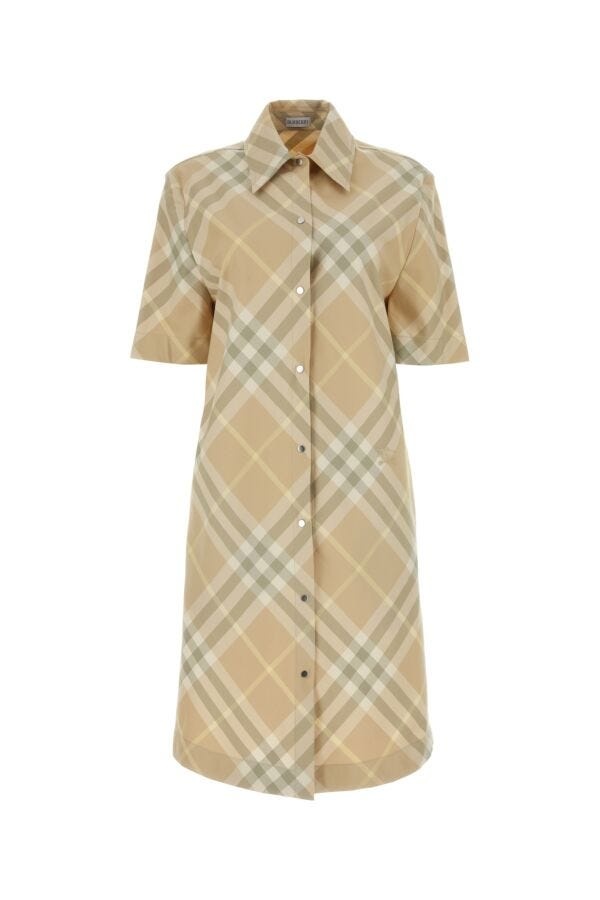 ワンピース BURBERRY Embroidered Cotton Shirt Dress Burberry Burberry Women Embroidered Cotton Shirt Dress