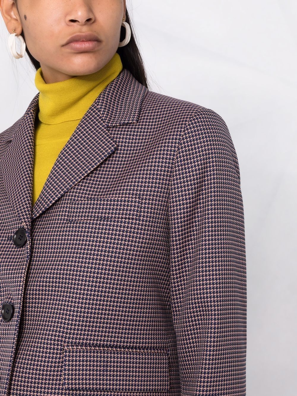 houndstooth print blazer - 3