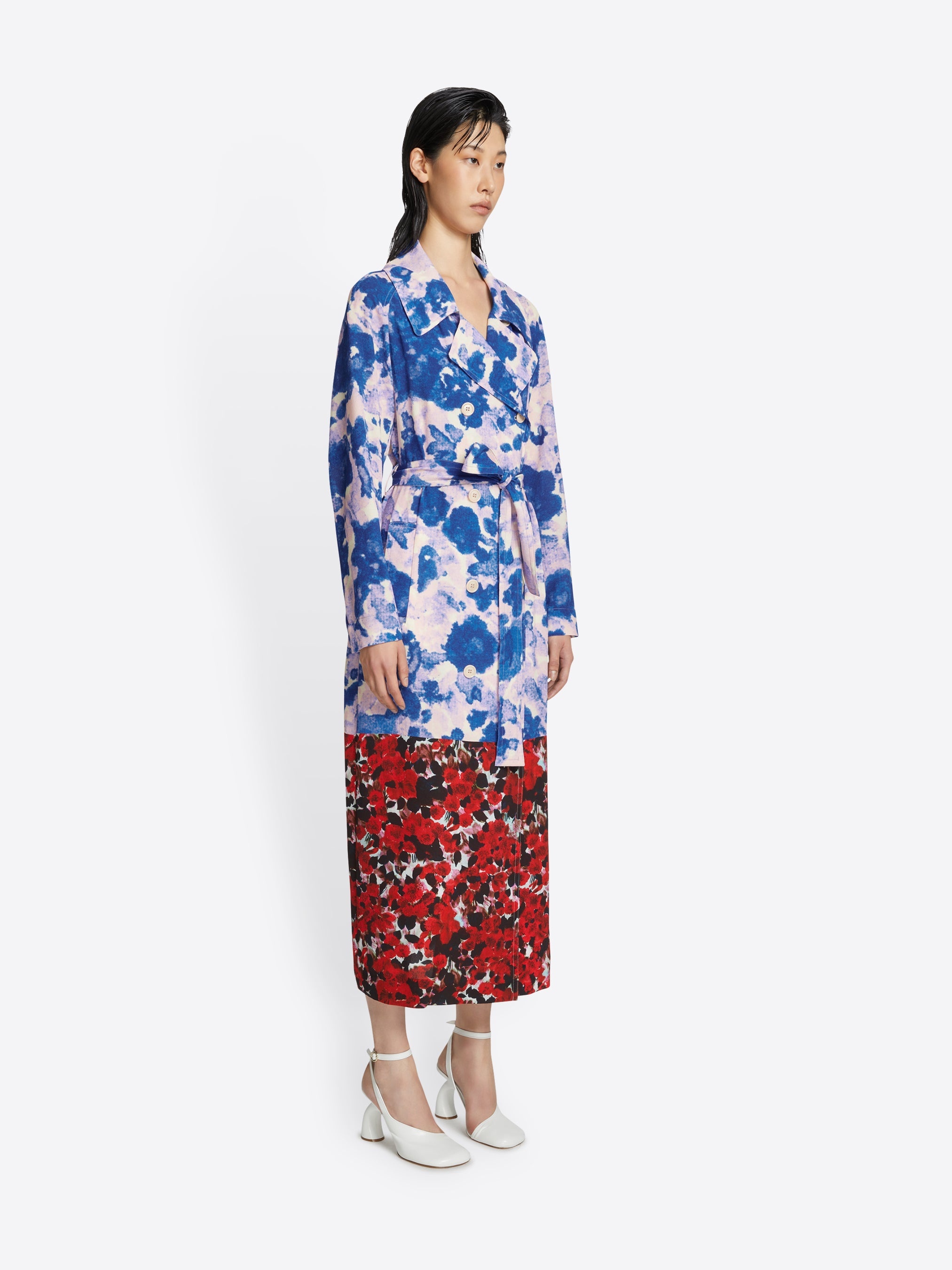 STRAIGHT FLORAL COAT - 3