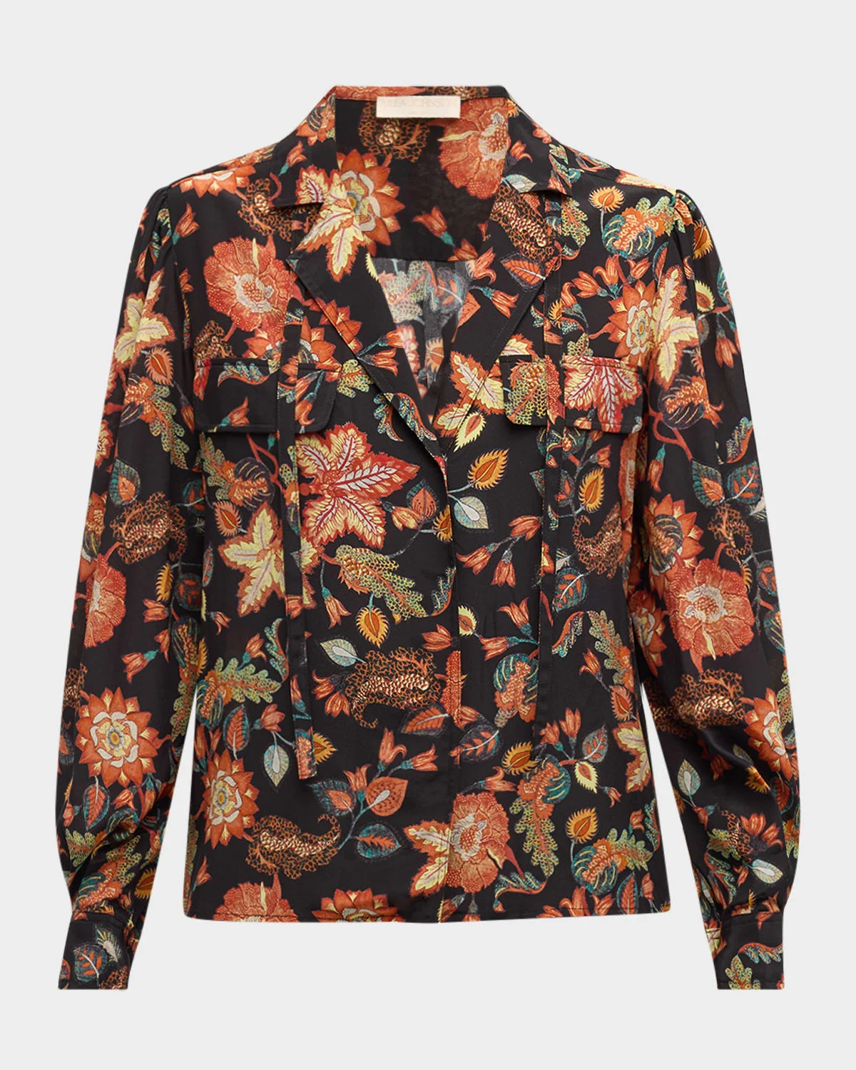 Florian Floral-Print Silk Blouse - 1