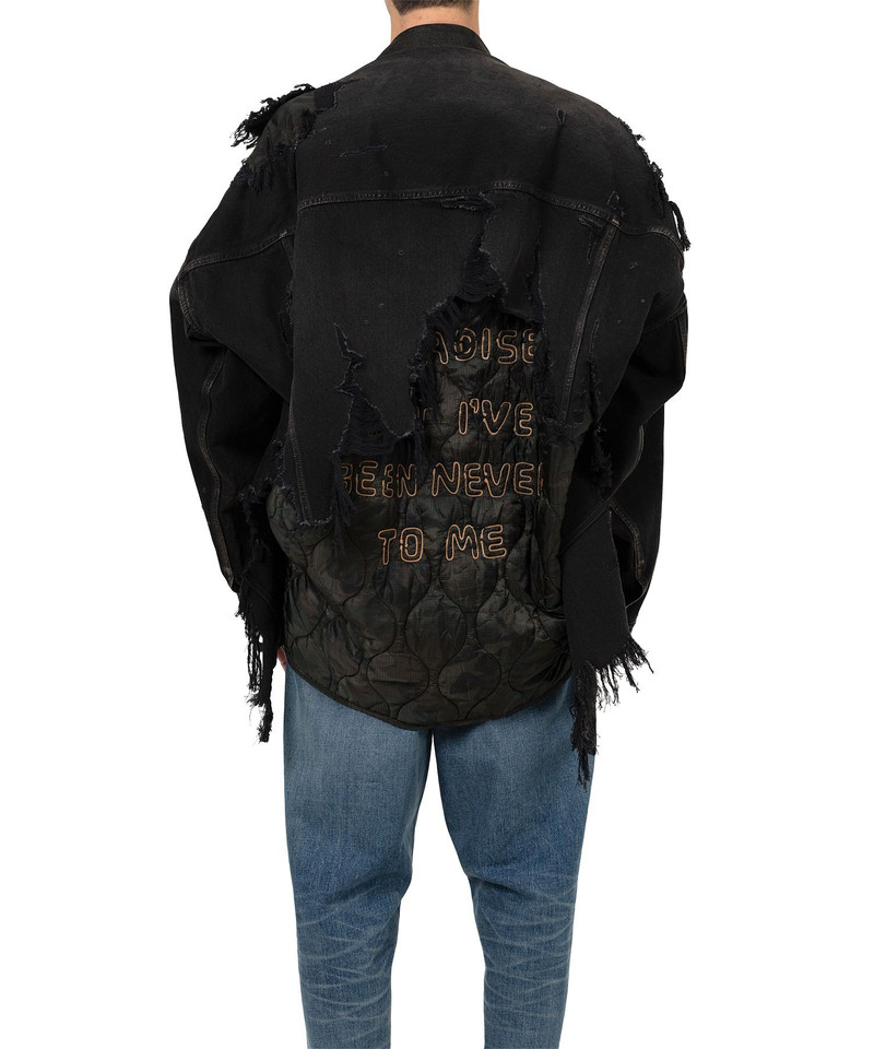 Military Jacket Layered Denim Jacket 5