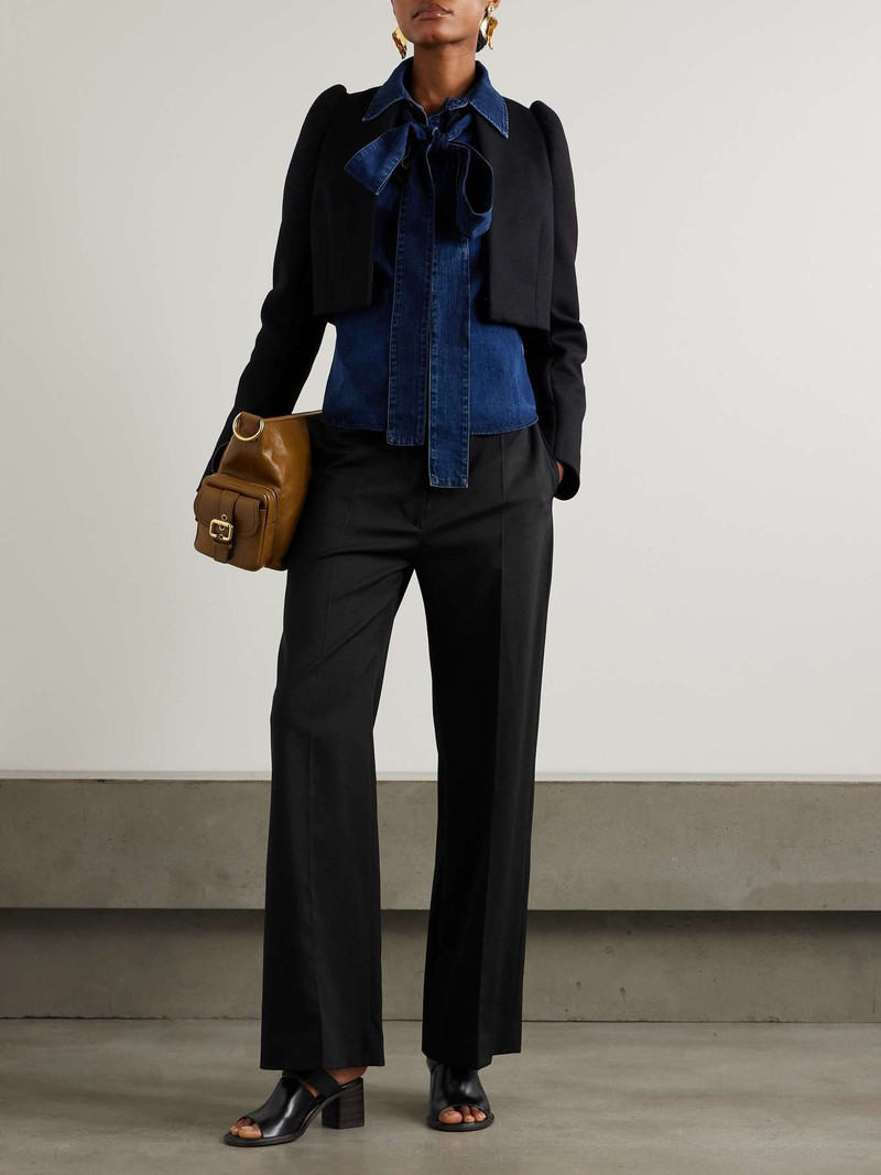 PATOU Iconic wool-blend wide-leg twill pants outlook