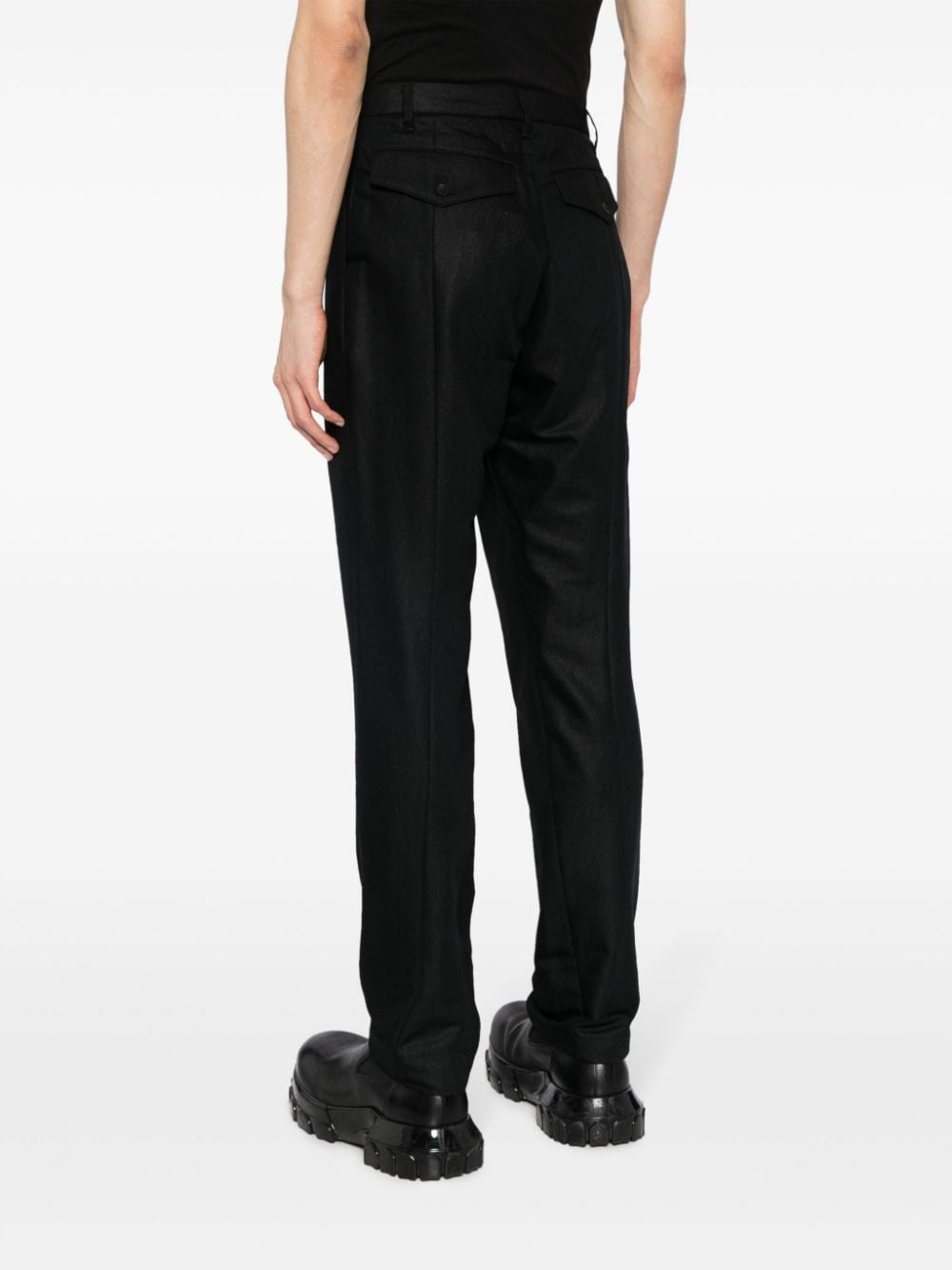 straight-leg glittery tailored trousers - 4