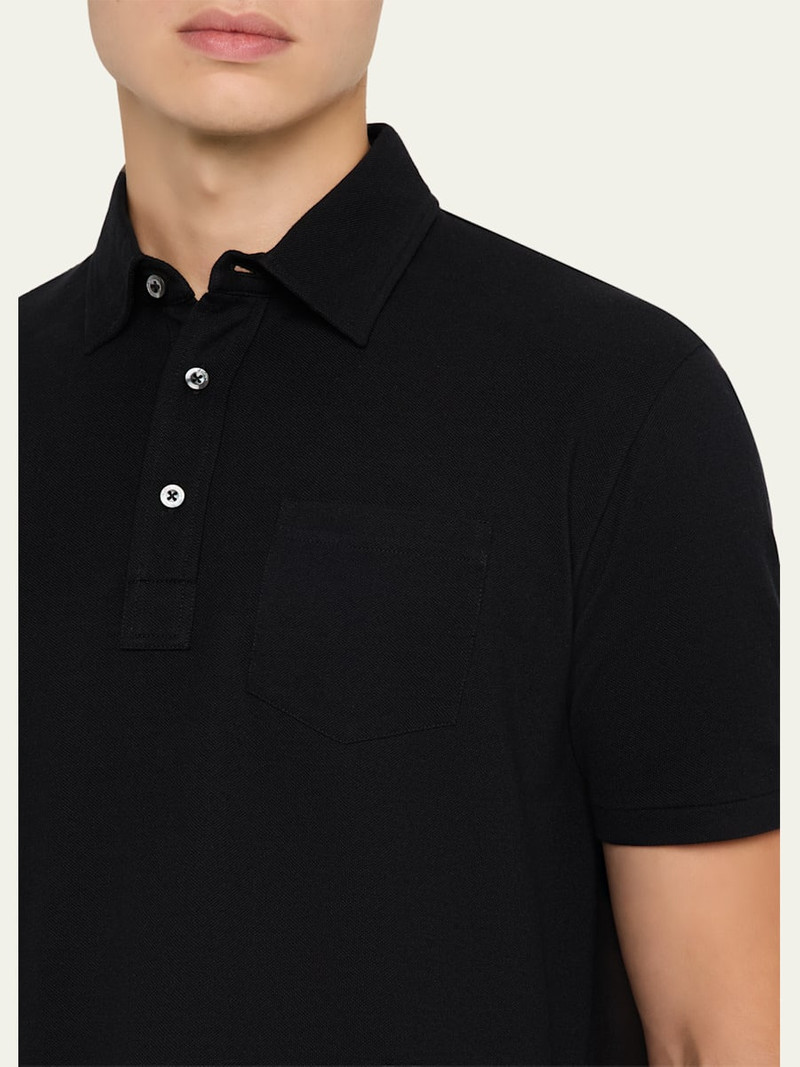 Ralph Lauren Men's Cotton and Cashmere Pique Pocket Polo Shirt outlook