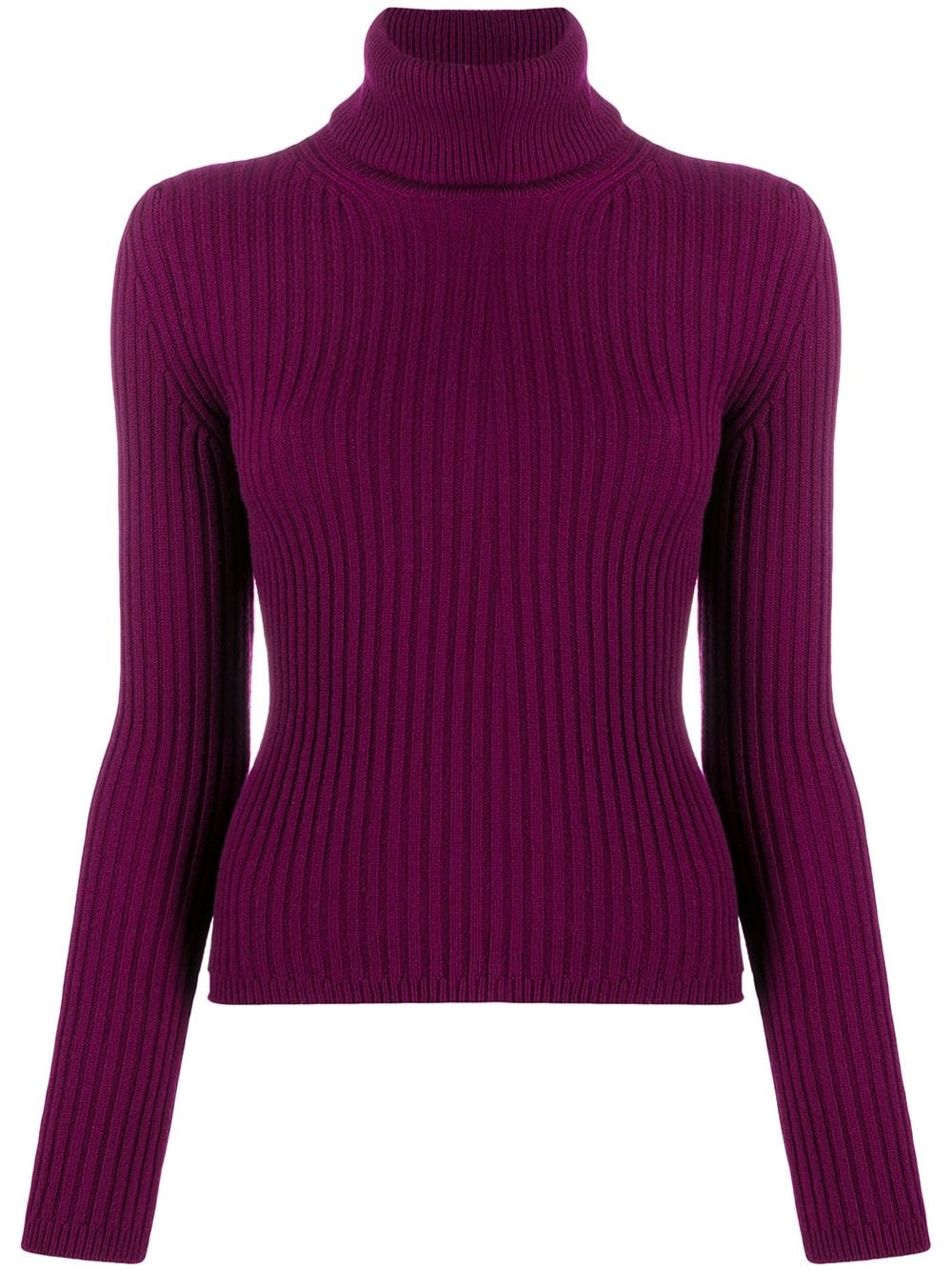 roll-neck ribbed-knit jumper - 1