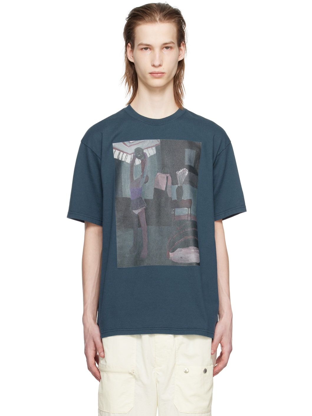 Blue Printed T-Shirt - 1