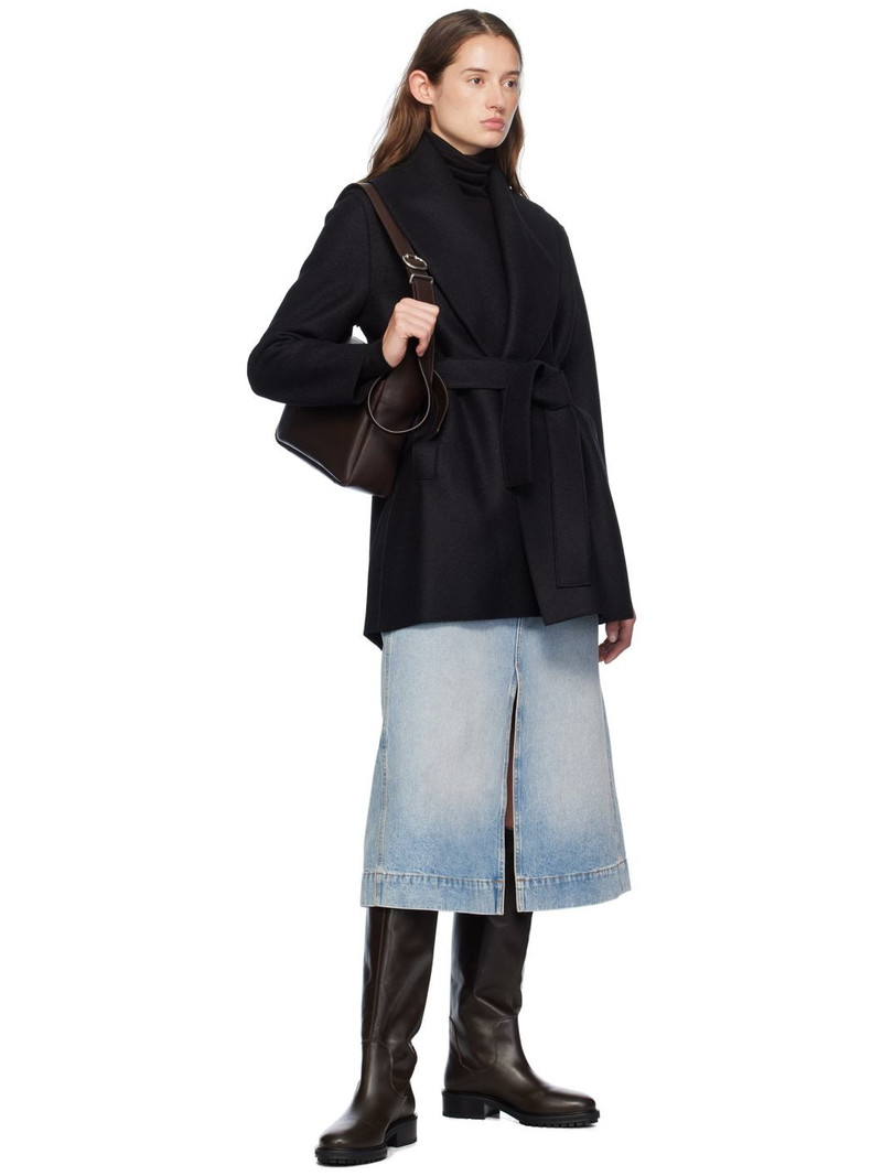 Harris Wharf London Black Belted Jacket outlook