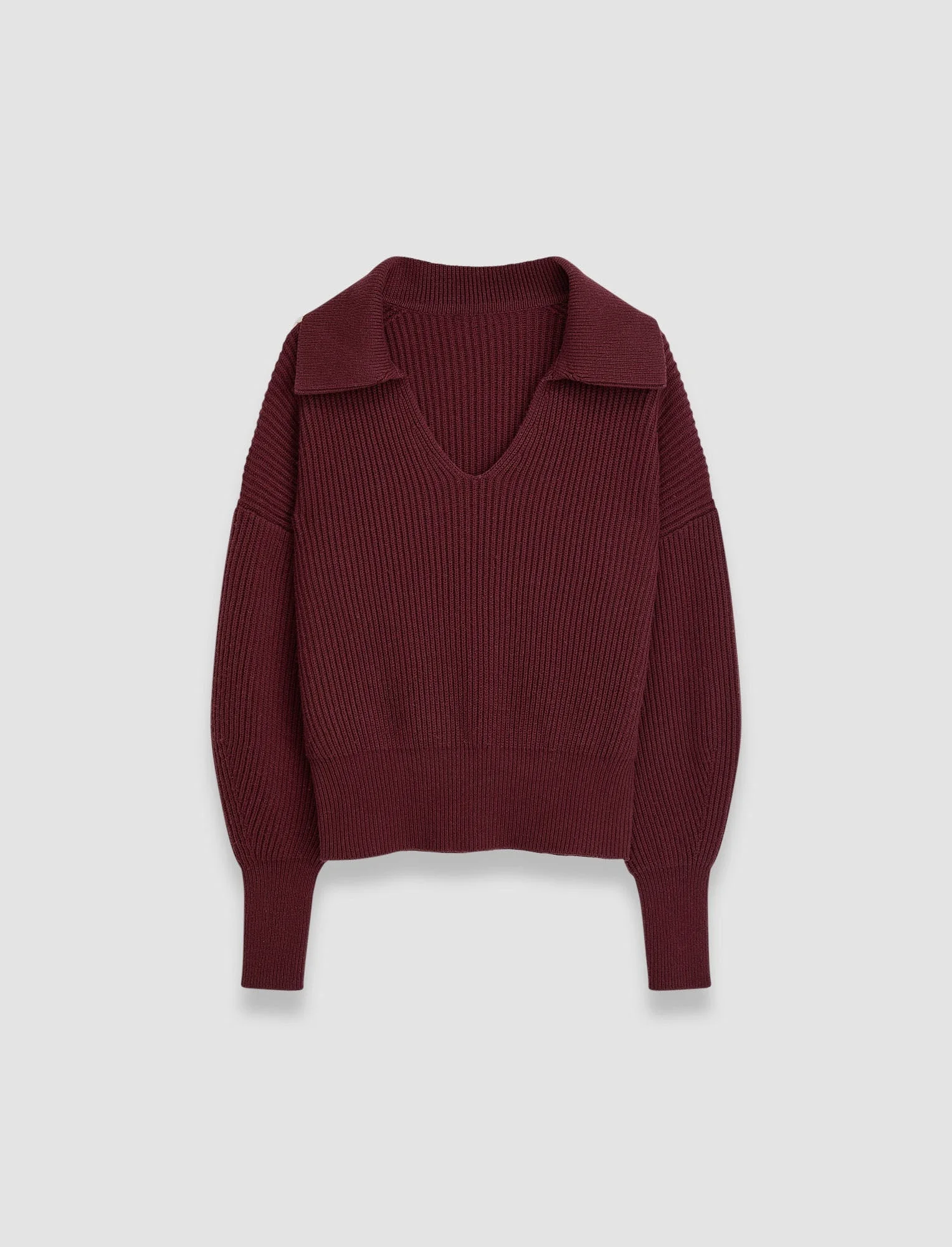 Light Cardigan Stitch Open Neck Jumper - 1