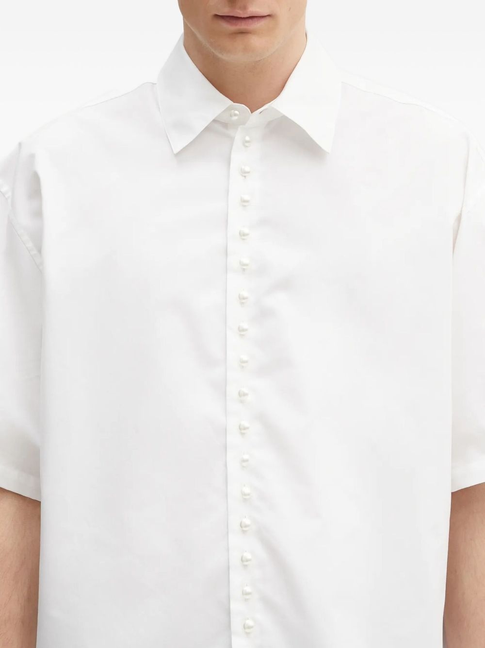 pearl-buttons short-sleeve shirt - 5