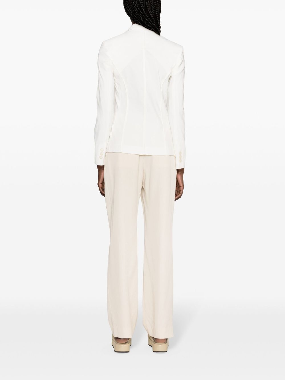 Ghera linen-blend blazer - 4