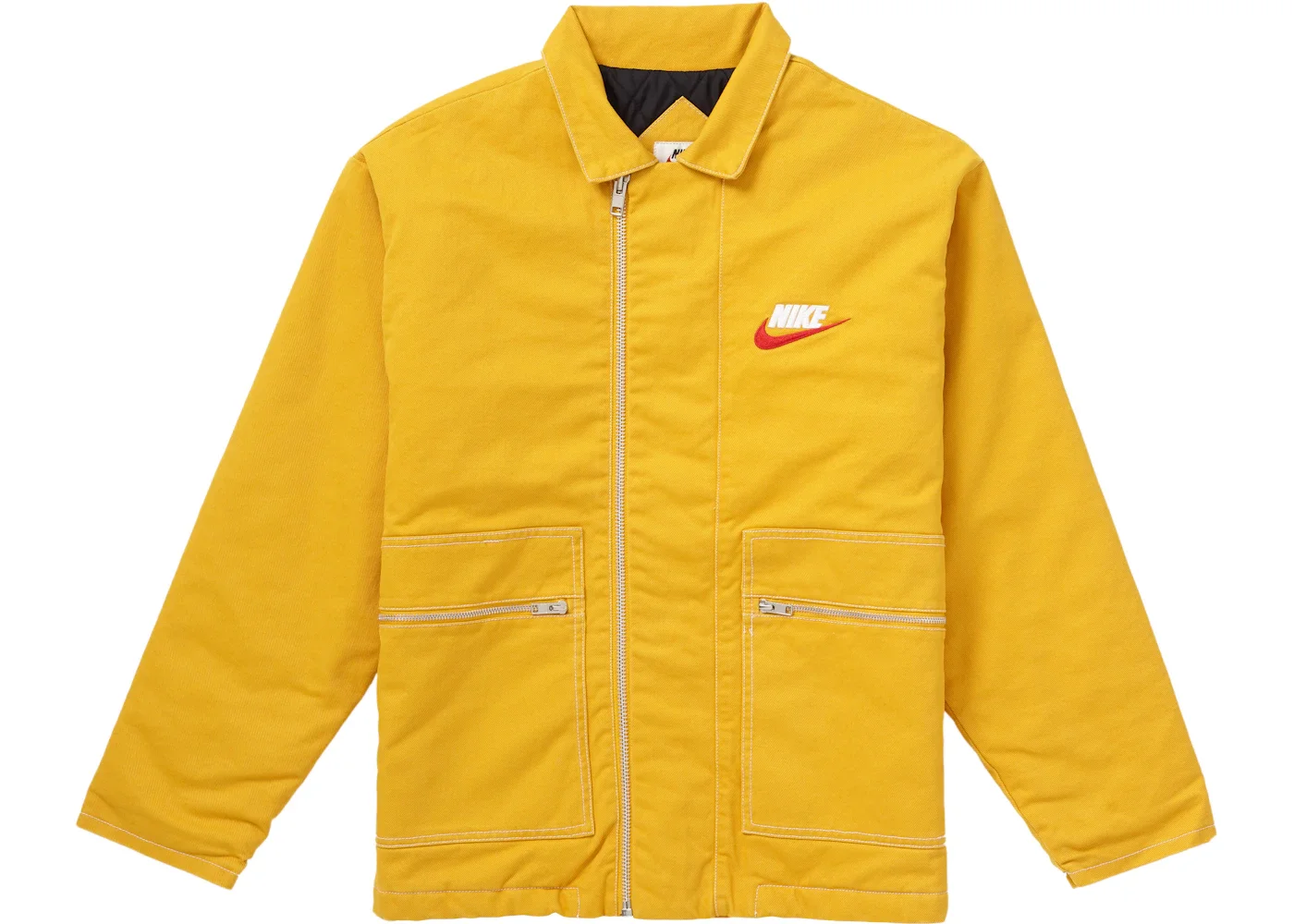 Supreme Nike Double Zip Quilted Work Jacket Mustard - 1