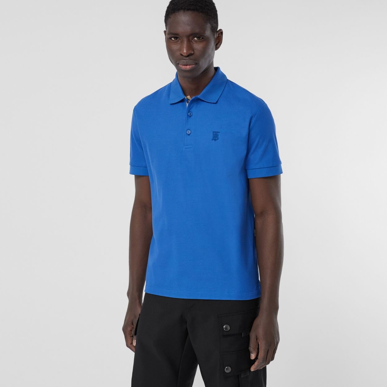 Monogram Motif Cotton Piqué Polo Shirt - 5